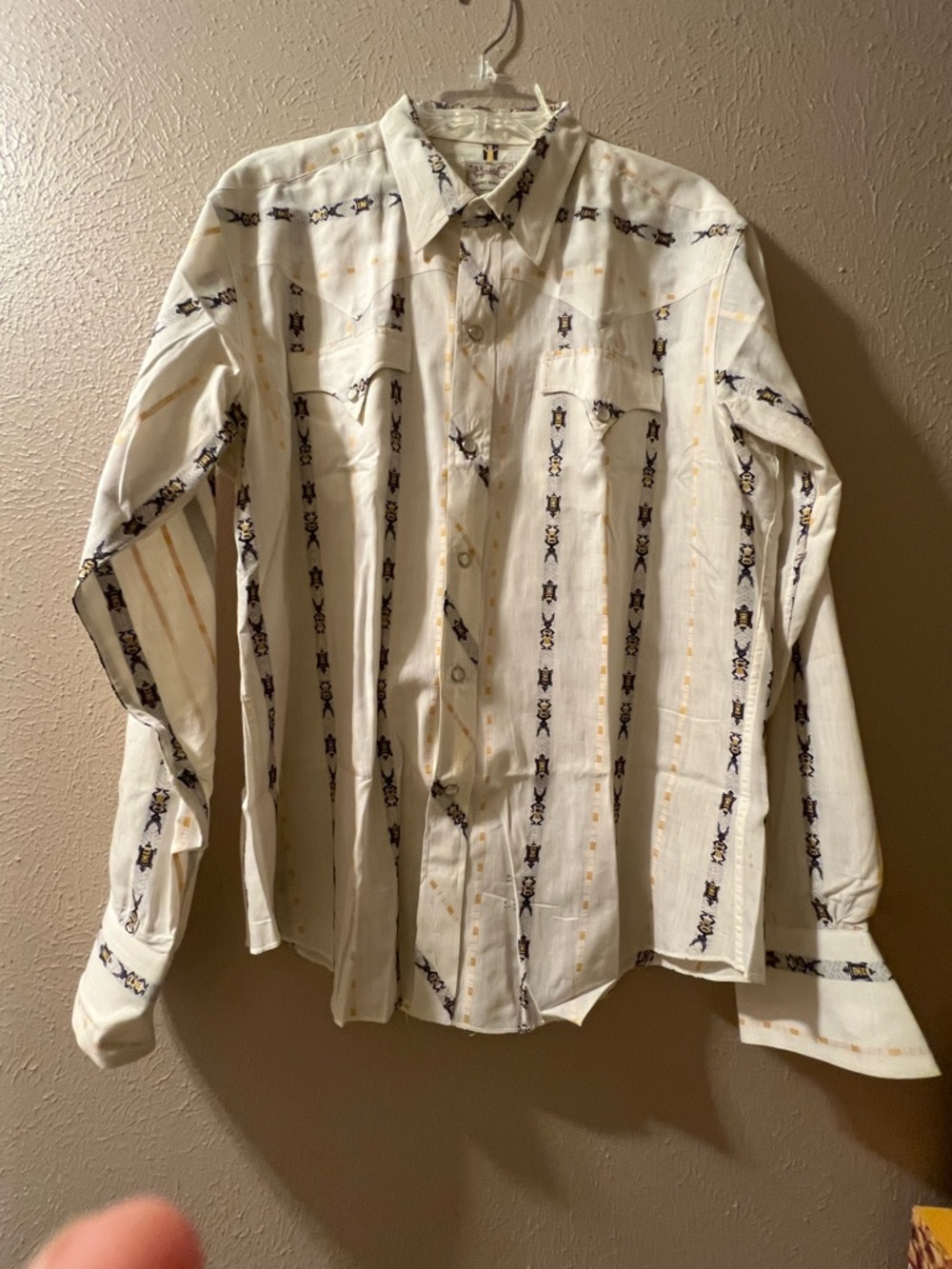 Vintage H Bar C Ranch Wear Sanforized  Western Pearl Snap Shirt Size X-Large?